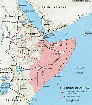 Map showing the distribution of the Afro-Asiat...