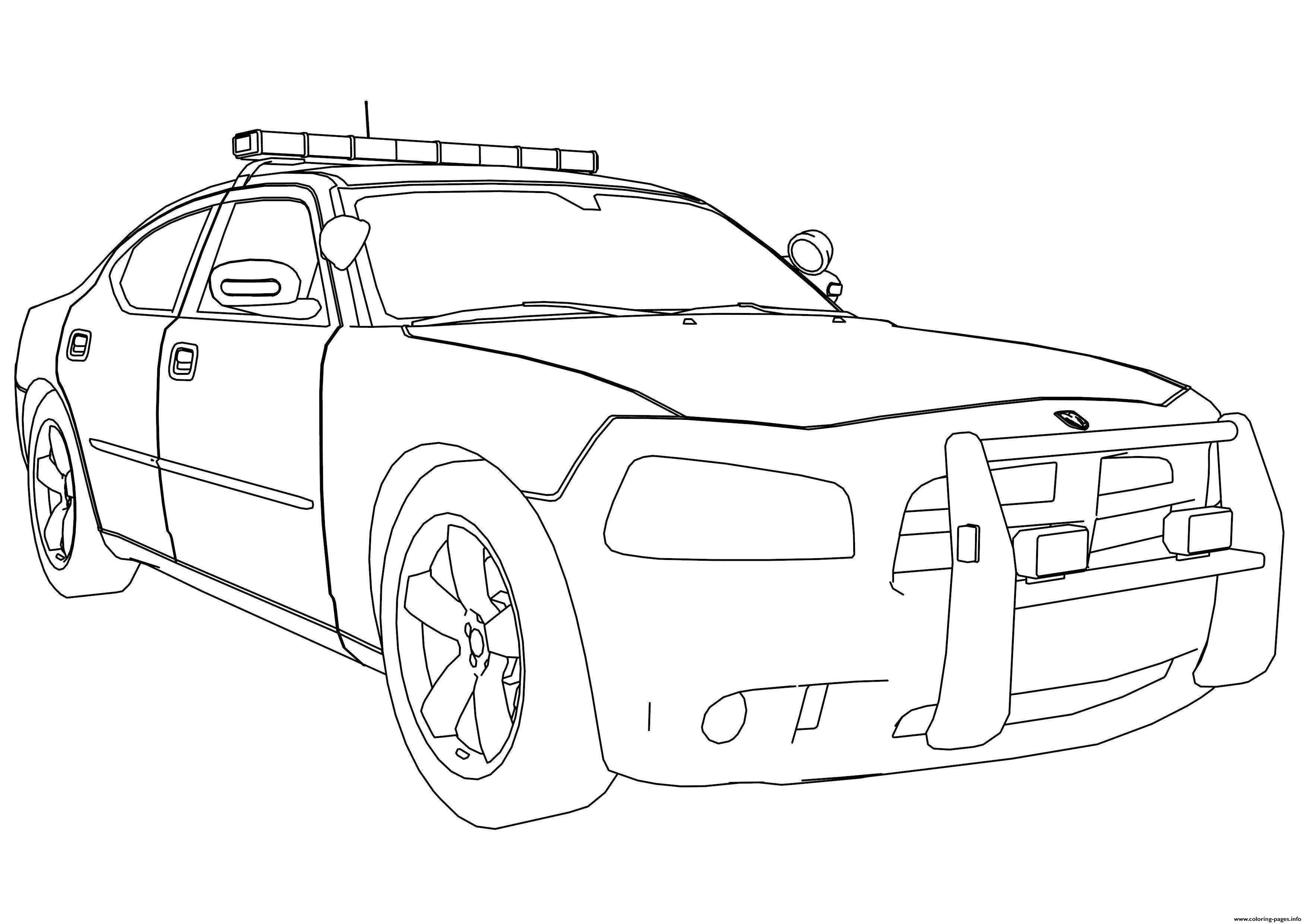 New Police Car Dodge Charger coloring pages Print Download 242 prints