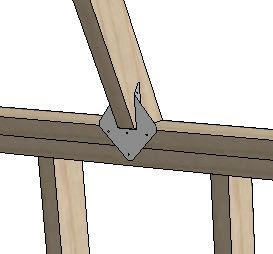 Denny: Shed roof rafter hangers