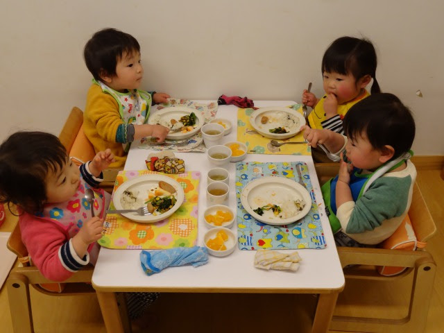 たのしい食事風景 大宝保育園 茨城県下妻市