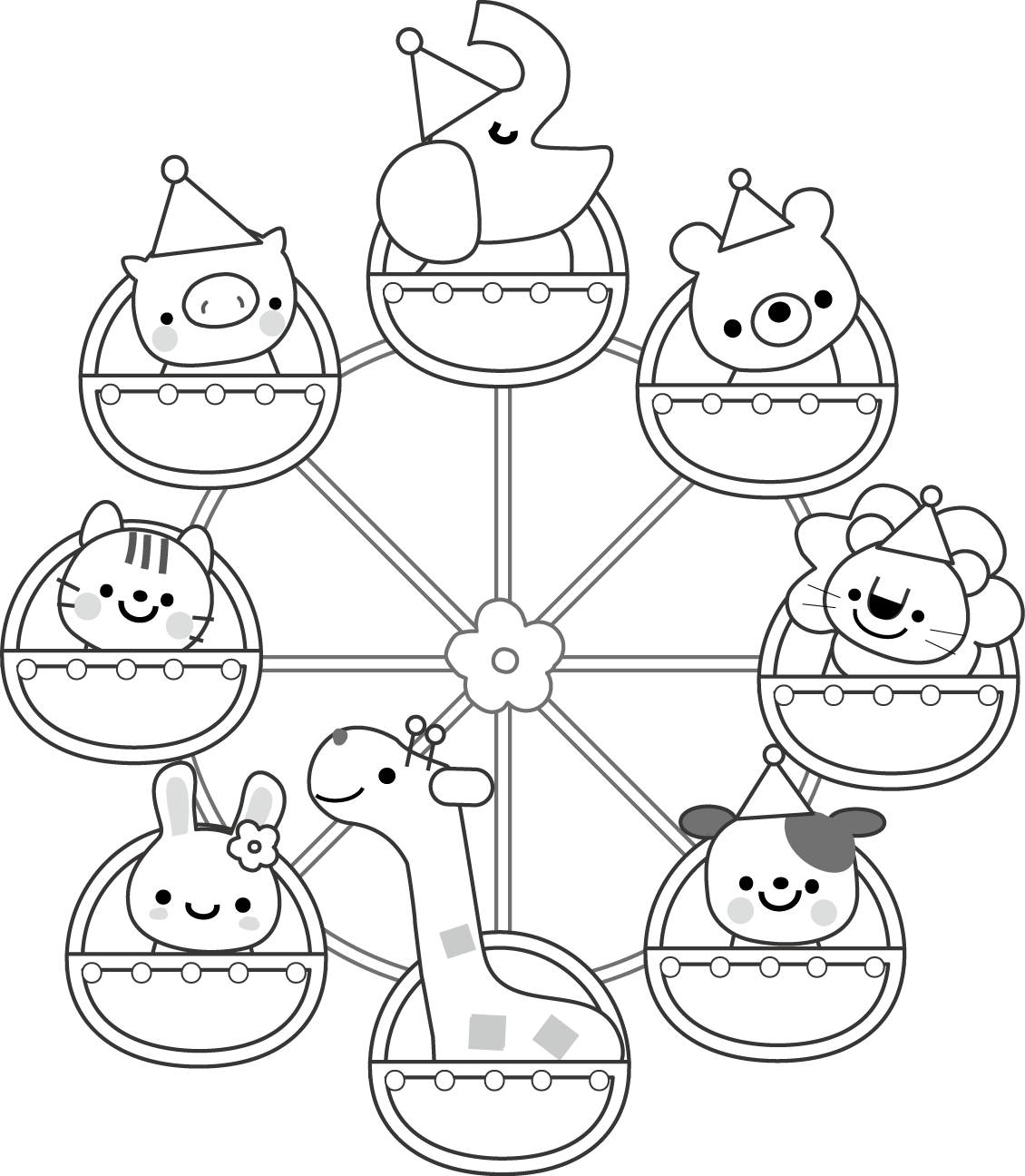 遊園地のイラスト 無料イラスト素材