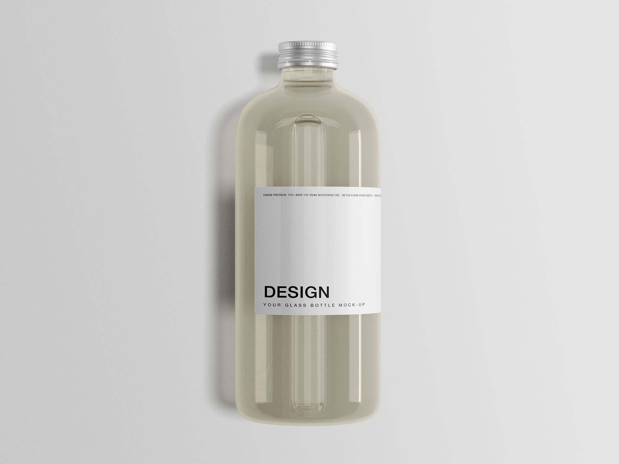 Download Free Classic Glass Bottle Mockup Psd