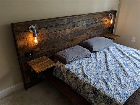latest project pallet wood headboard  built