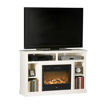 Eagle Industries 52552NGWH 54 in. Fireplace with Bookcase Sides - White