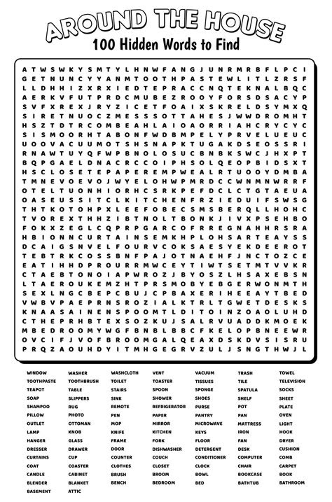  100 word search puzzles printable