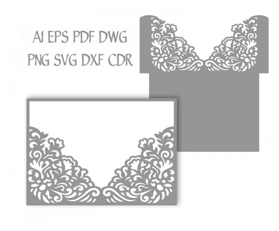 Download 5x7 Wedding Invitation Pocket Envelope Svg Template Quinceanera Invitation Laser Cutting File Silhouette Cameo Cricut Instant Download 2641142 Weddbook