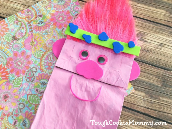 Trolls Puppet Craft - Tough Cookie Mommy