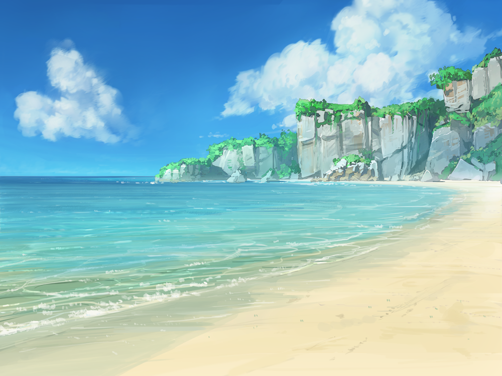 海岸の背景 Teddy Plaza