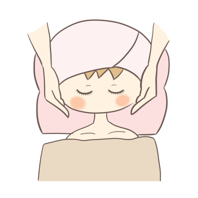 エステ 美容 マッサージ フェイシャルエステのフリーイラスト ぴぴ