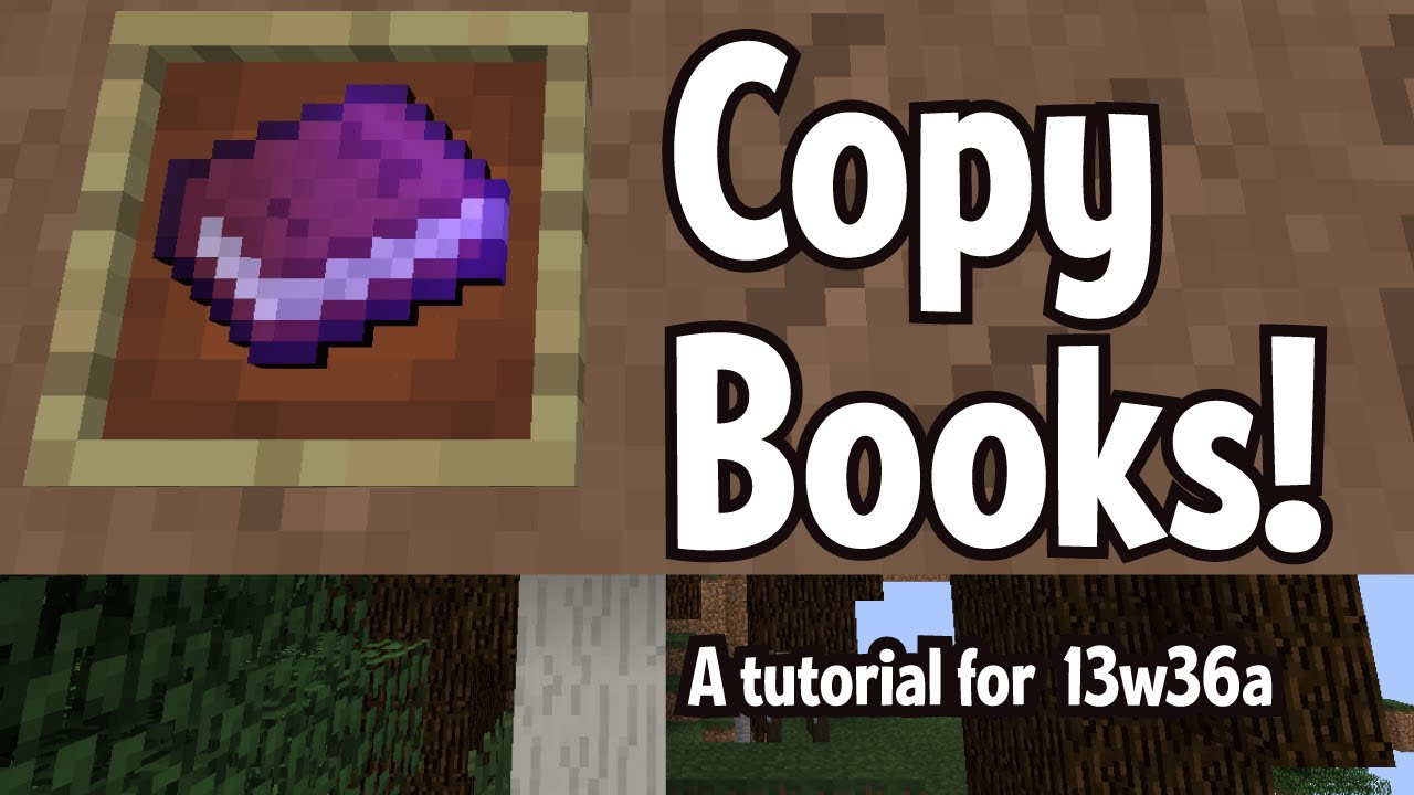 Minecraft 13w36a - How to copy books! Bonus fantasy writing tip! - YouTube