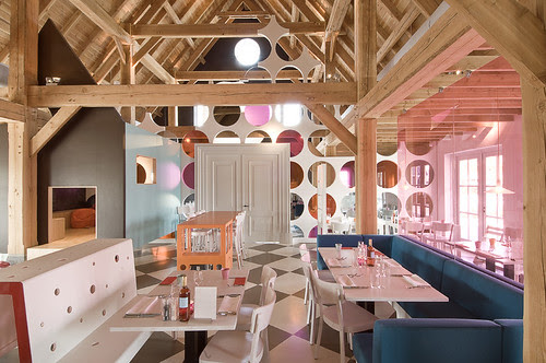 Unique Interior of Restaurant