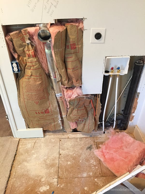 New Speed Queen Stacked Unit Installed Into Closet @Remodelaholic 51