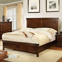 Yorkville Transitional Style Espresso Finish Bed Frame Set ...