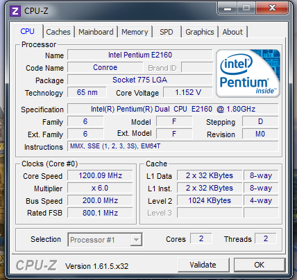 Overclocking Intel Pentium Dual E2160 1 80 Ghz Extreme Overclocking Forums