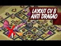 Layout de Guerra CV 8 Anti Dragão | Clash of Clans