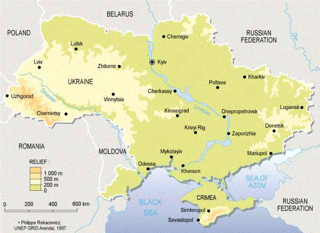 Ukraine Kort Kort over Ukraine Ukraine Kort