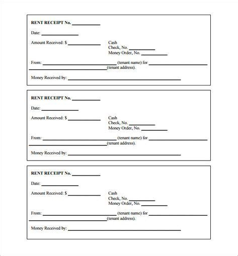  printable receipt template