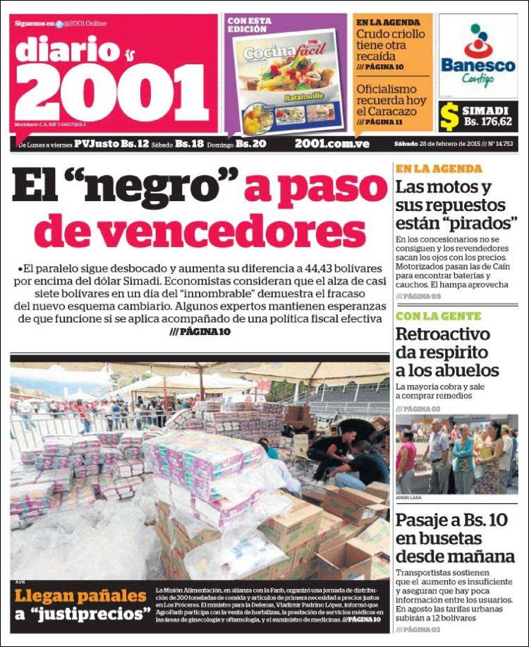 Portada de 2001 - Dosmiluno (Venezuela)