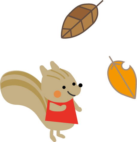 リスのイラスト 秋のイラスト 無料イラスト フリー素材