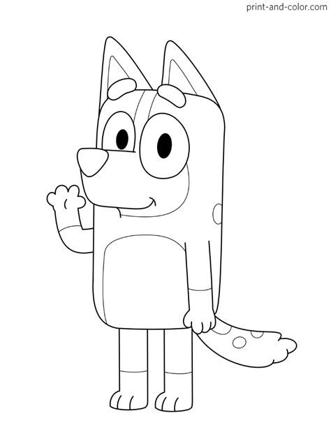 Bluey enjoys playing games, using her imagination and discovering new things. bluey coloring pages print and colorcom