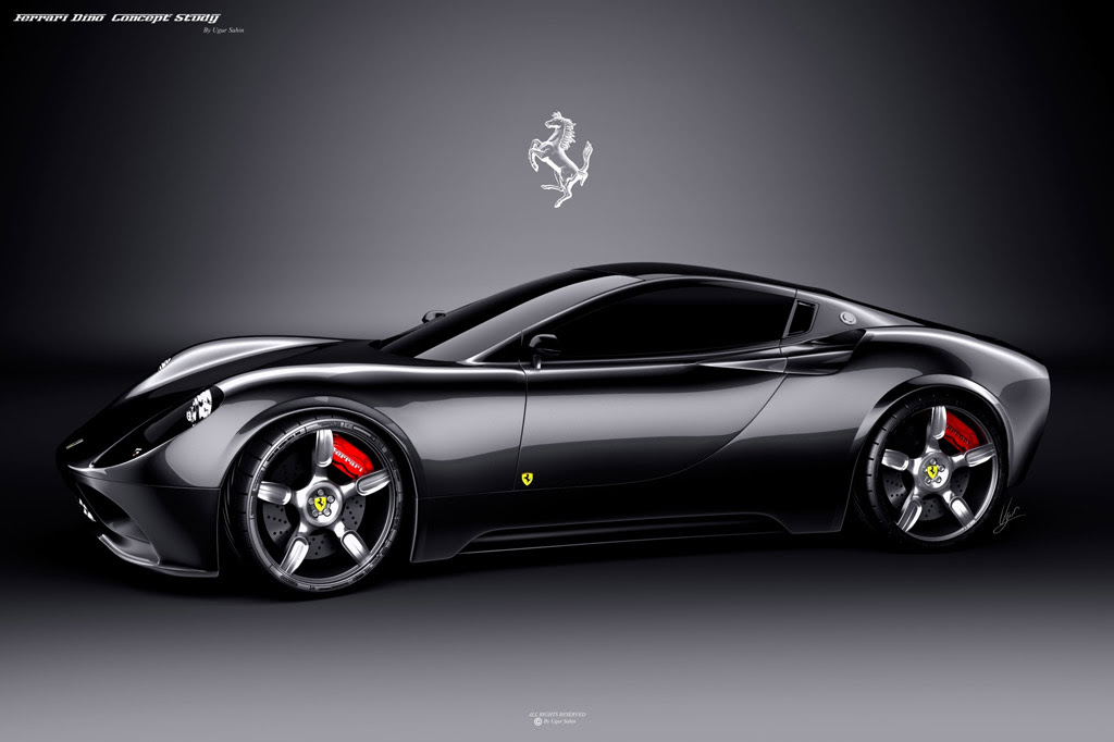 ferrari dino, black car