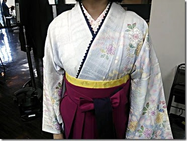 ハーツヘアーズに袴と訪問着の出張着付 (6)