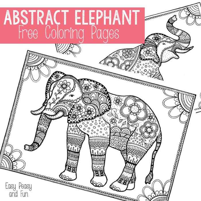 Free Elephant Coloring Pages for Adults  Easy Peasy and Fun