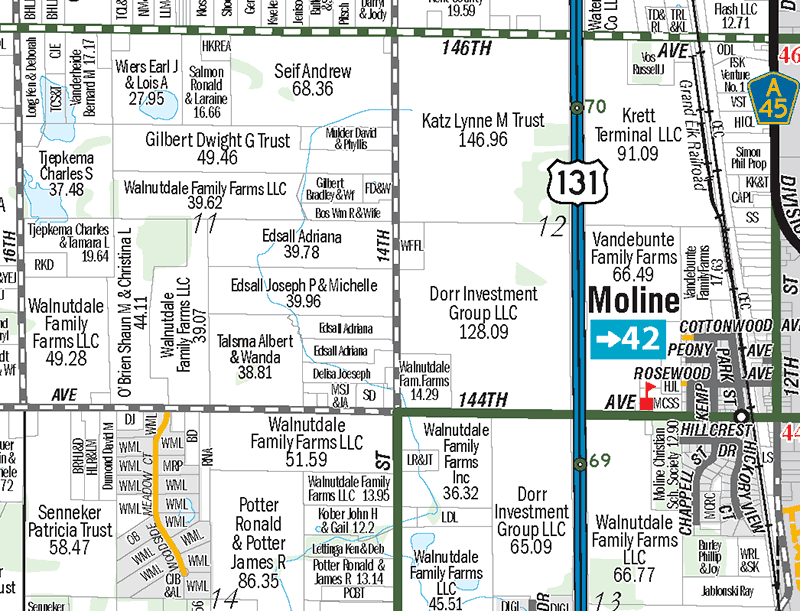 Allegan County Plat Map Christopher J. Bessert: Portfolio: Recreational Maps