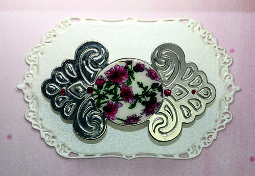 Faux Porcelain Barrette Pink