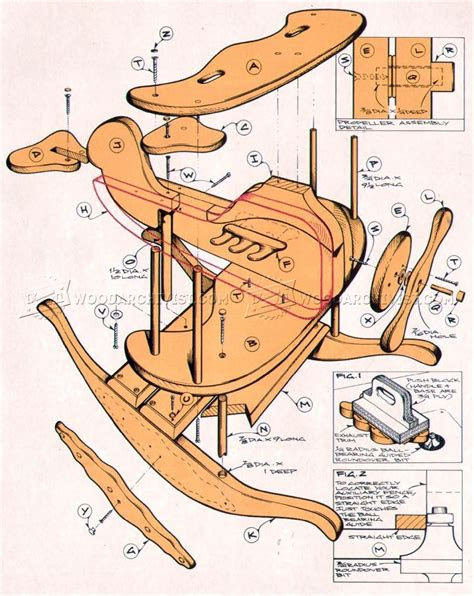rocking airplane plans woodarchivist