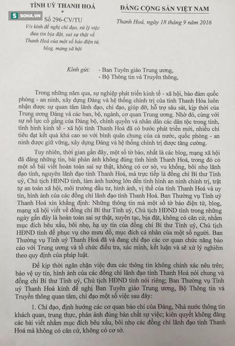 De nghi xu ly viec dua tin bia dat 'Bi thu Thanh Hoa co bo nhi' - Anh 2