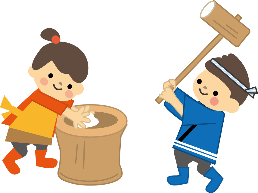 餅つきイラスト無料素材