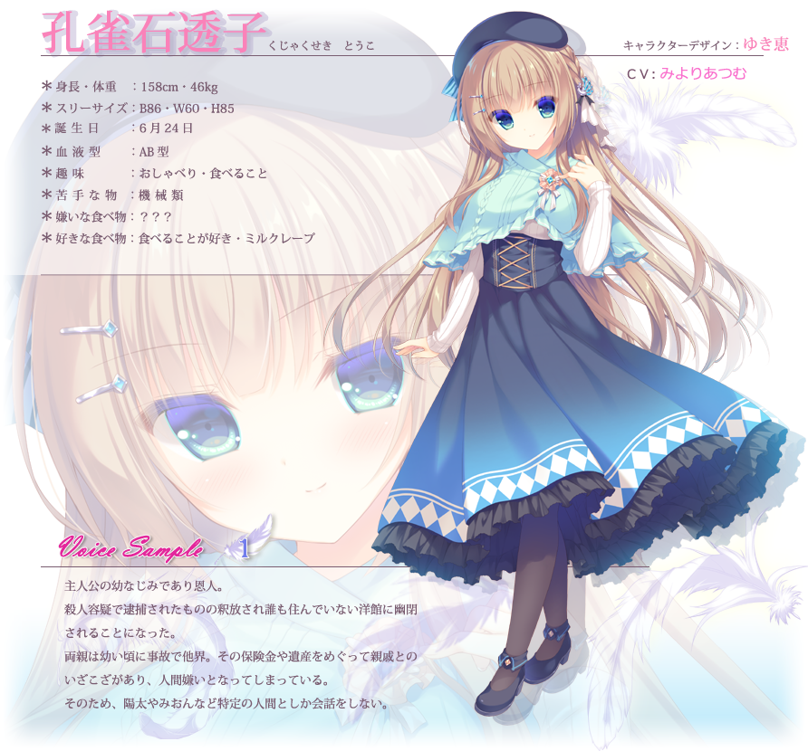 Cabbit 鍵を隠したカゴのトリ Site Page キャラクター