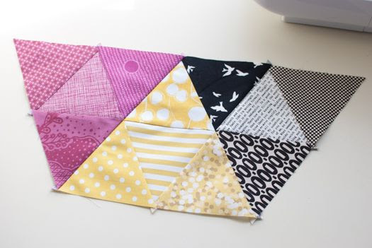 retro mama: triangle hexagon pillow tutorial