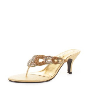 ... LADIES-MID-HEEL-GOLD-TOE-POST-PARTY-PROM-WEDDING-SANDALS-SHOES-UK-SIZE