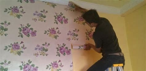 tips memilih  memasang wallpaper dinding sendiri