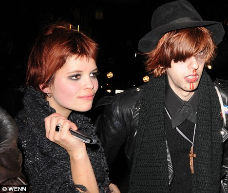 dyed red hair. with newly dyed red hair.