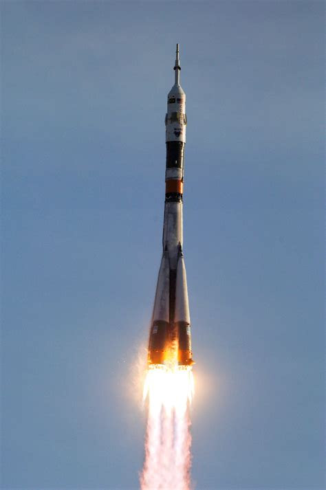 stock image   launch   soyuz rocket