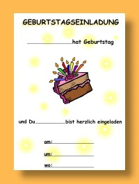 Kostenlos Einladungskarten Geburtstag Vorlagen