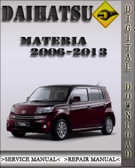 eBook Daihatsu Materia 2009 Factory Service Repair Manual