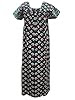 Brown Designer Printed Kaftan Long Maxi Dress Caftan Nighty L / M