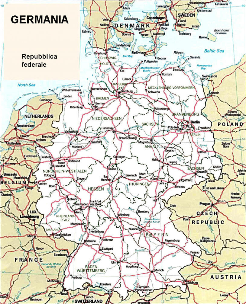Cartina Geografica Germania