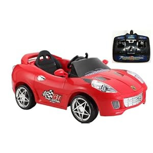 Charles Jacobs Kids RIDE ON SPORT Style Car Battery Powered Toy in RED w/ 1 YEAR 5 STAR WARRANTY!
