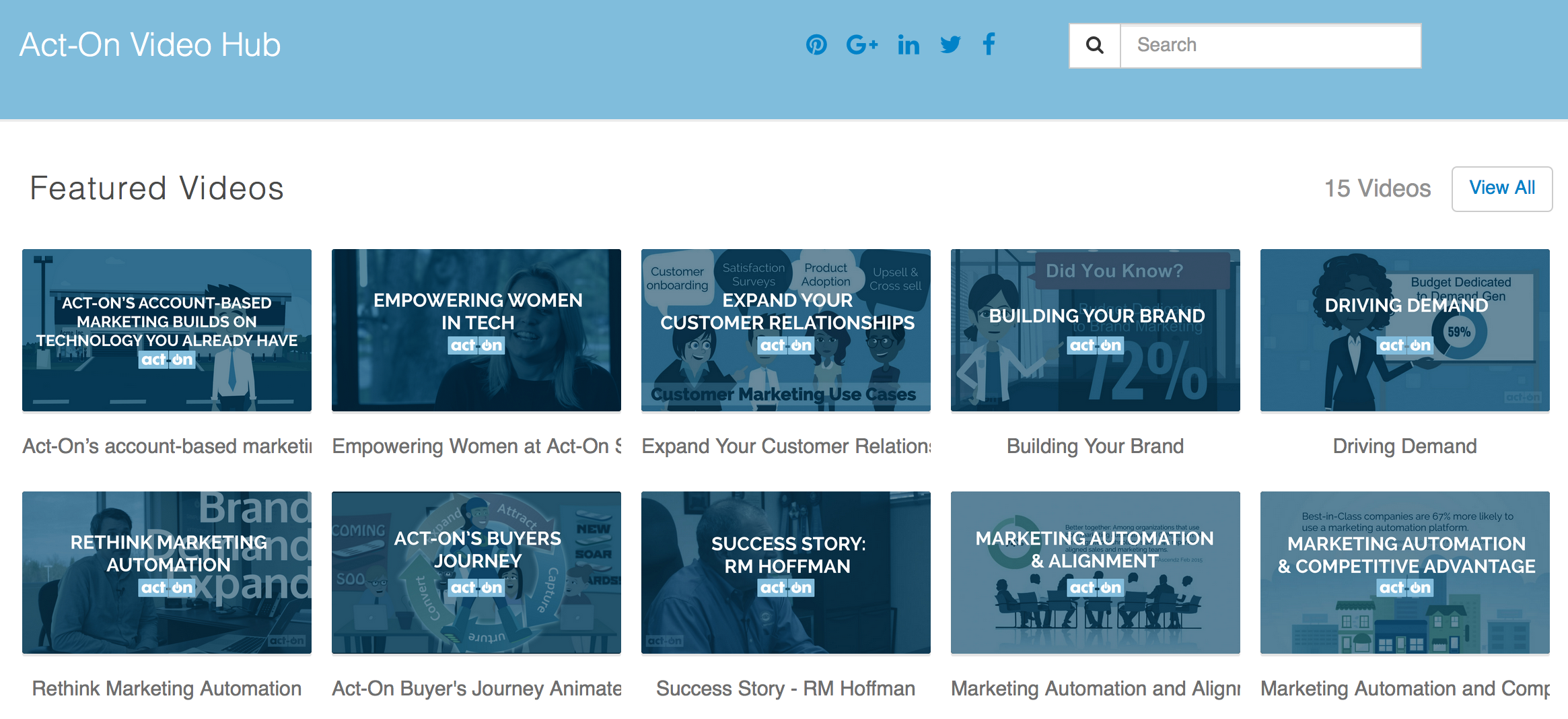 Act-On Video Hub