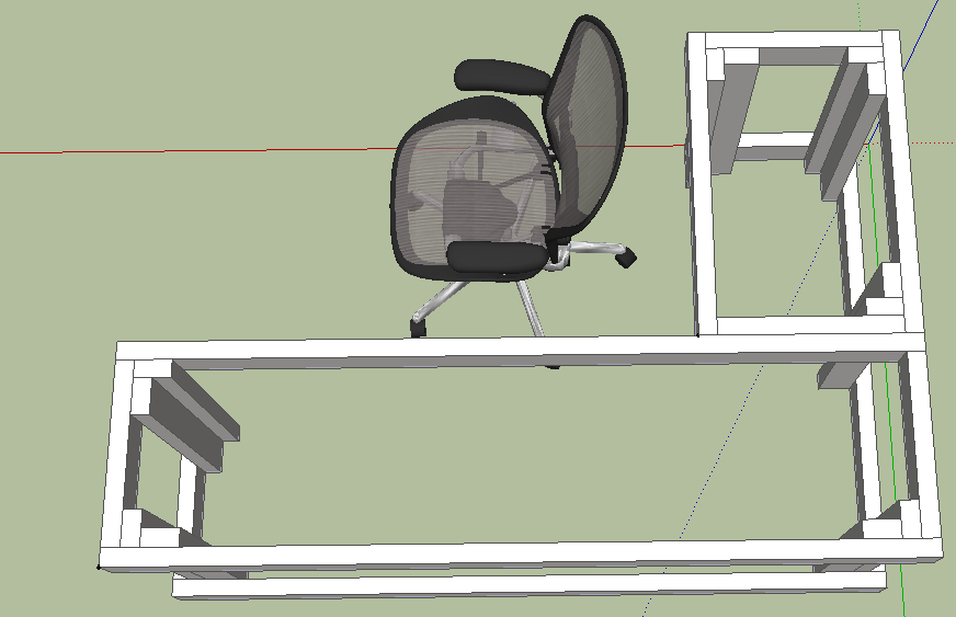 ... is designed using 2x4 and the desk top will be just 3/4" plywood