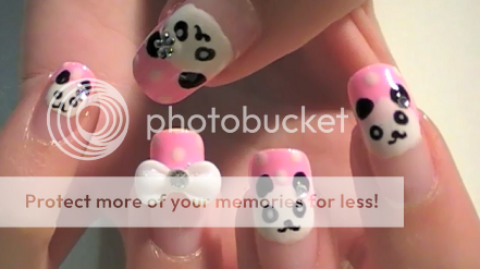 Panda Nail Art Design
