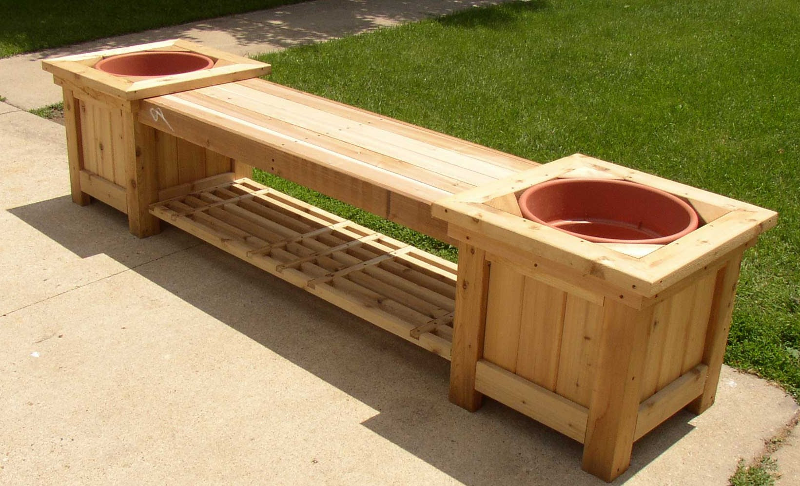 Benches With Planters | Simple Home Decoration