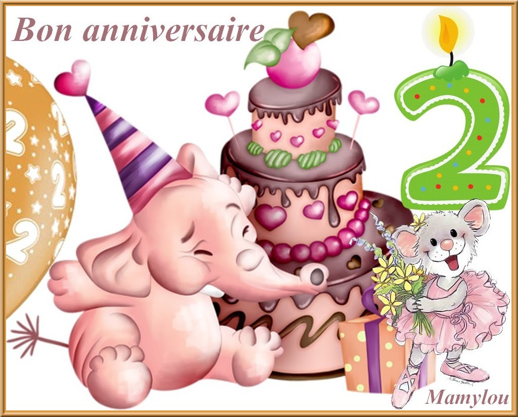 Joyeux Anniversaire Bon Anniversaire 2 Ans