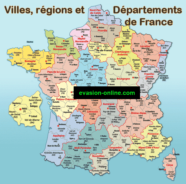 Carte de France - Guide vacances » Vacances - Arts- Guides ...