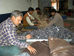 Labourers busy packing snuff powder at a factory in Gidderbaha. The town has become famous for producing ‘Naswar’.